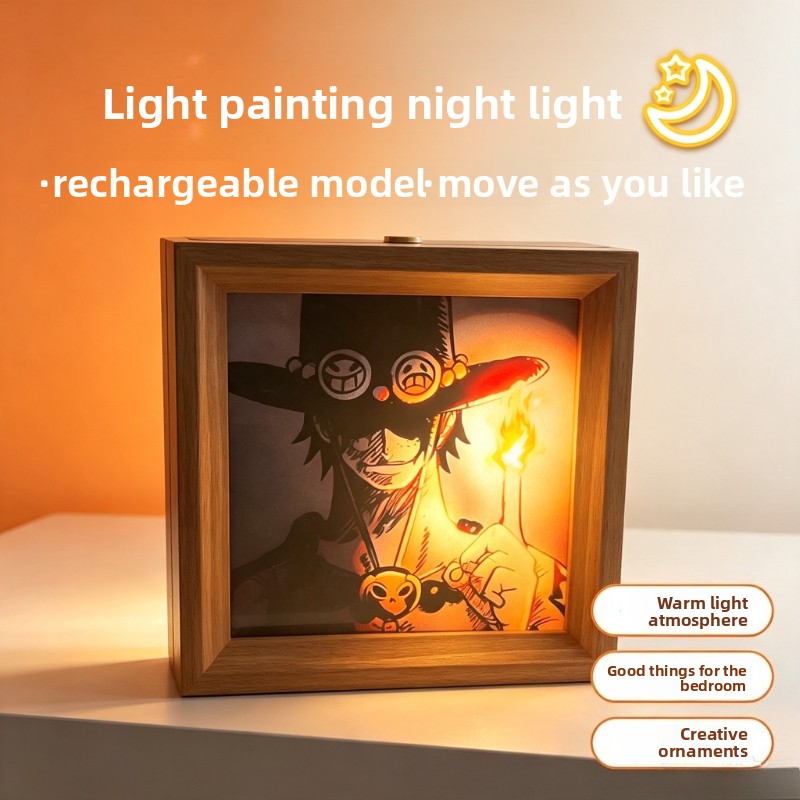 Anime Merchandise Japan - One Piece cartoon poster light painting