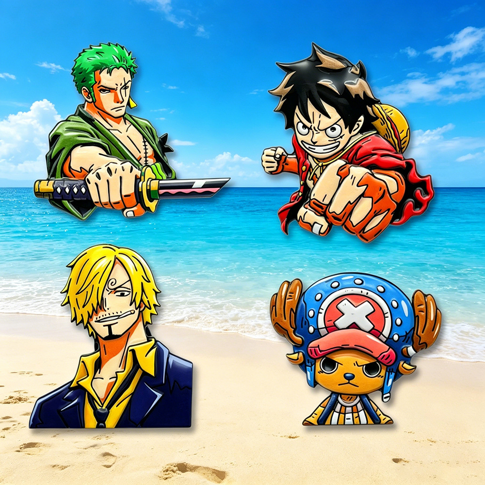 4pcs ONE PIECE Cartoon Charact - Anime One Piece Merchandise ulasan dan harga