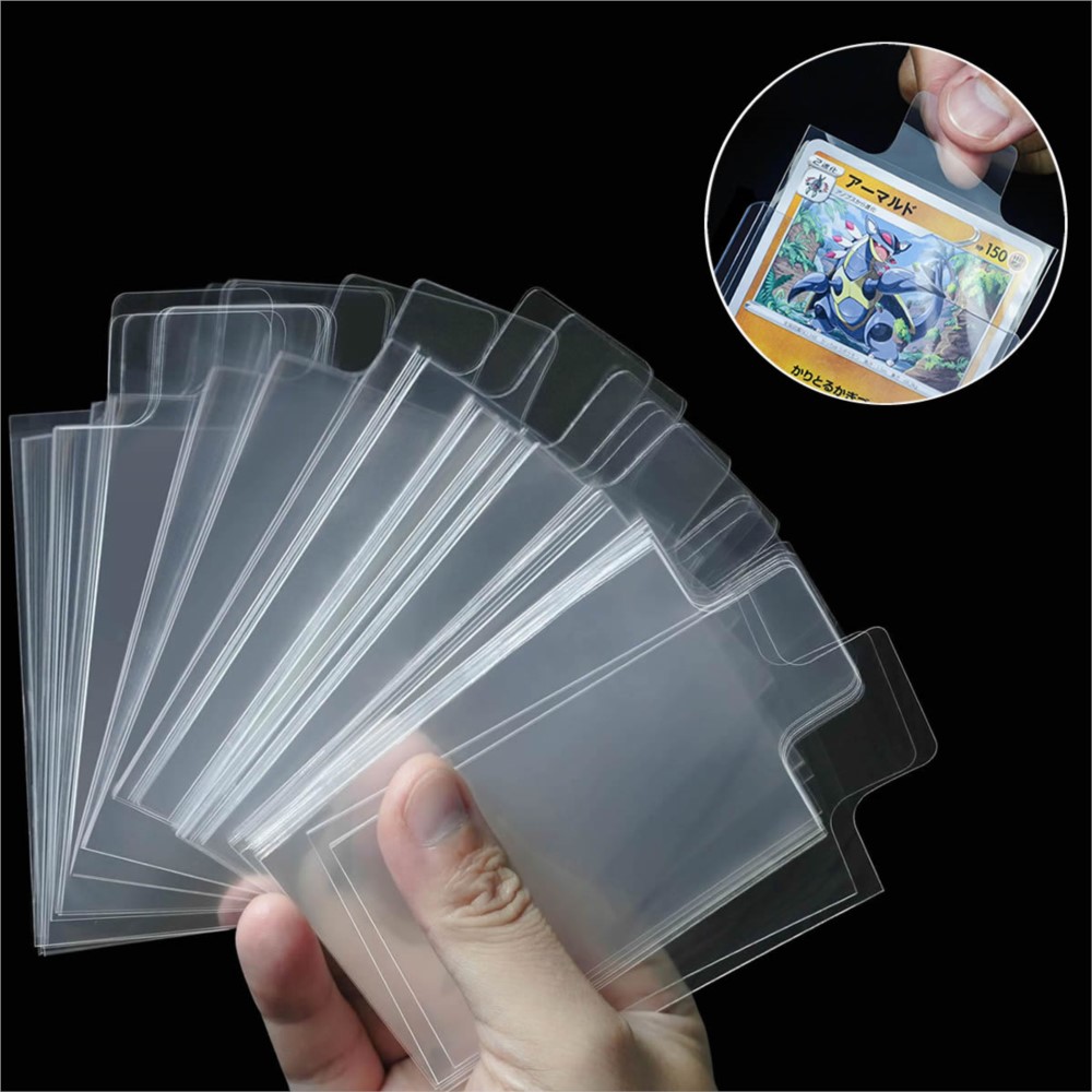 100-500Pcs Transparent Raised  - Collector Card Sleeve ulasan dan harga