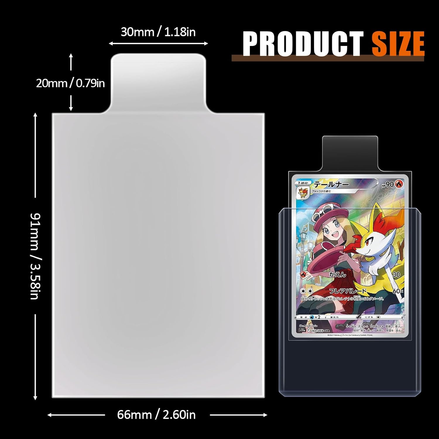 100-500Pcs Transparent Raised  - Collector Card Sleeve ulasan dan harga